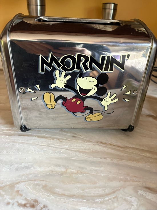 Disney Other - Mickey Mouse 'Mornin'' Chrome Toaster vintage